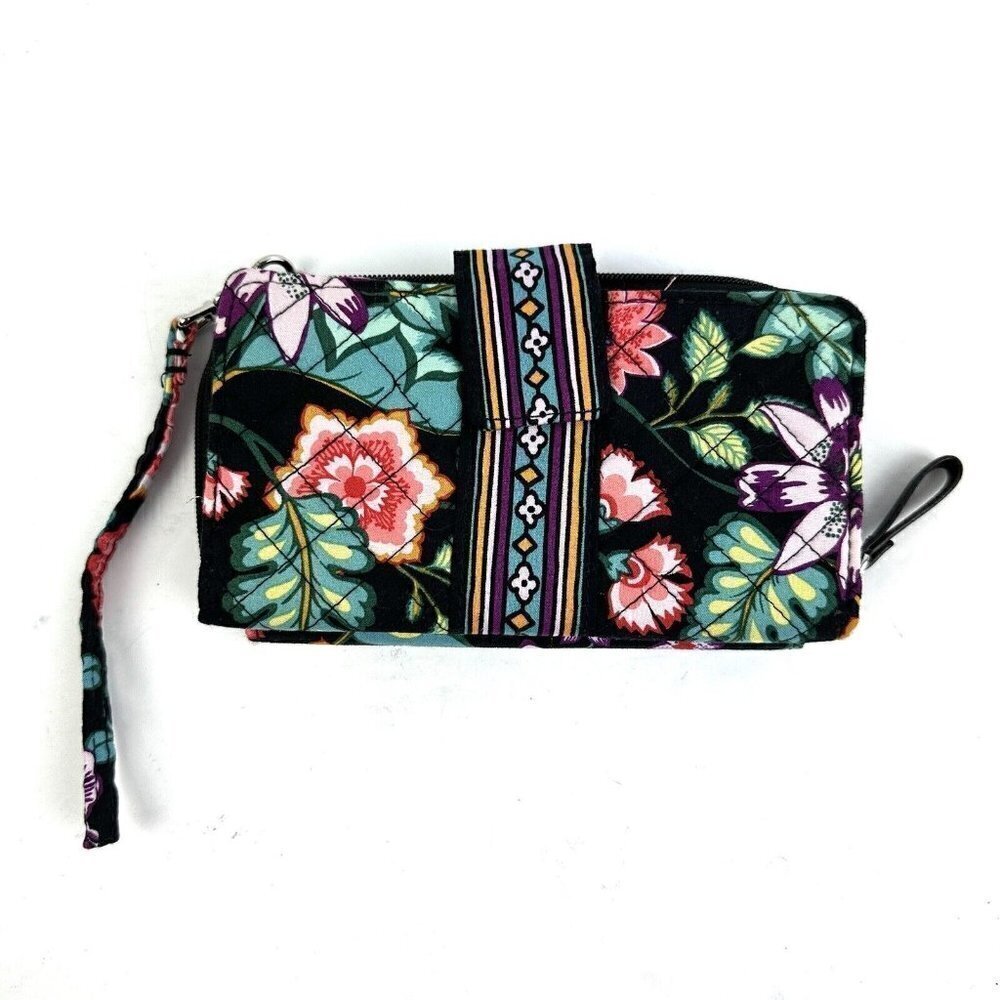 Vera Bradley Iconic‎ Wallet Wristlet Combo Vines Floral Quilted Clutch New